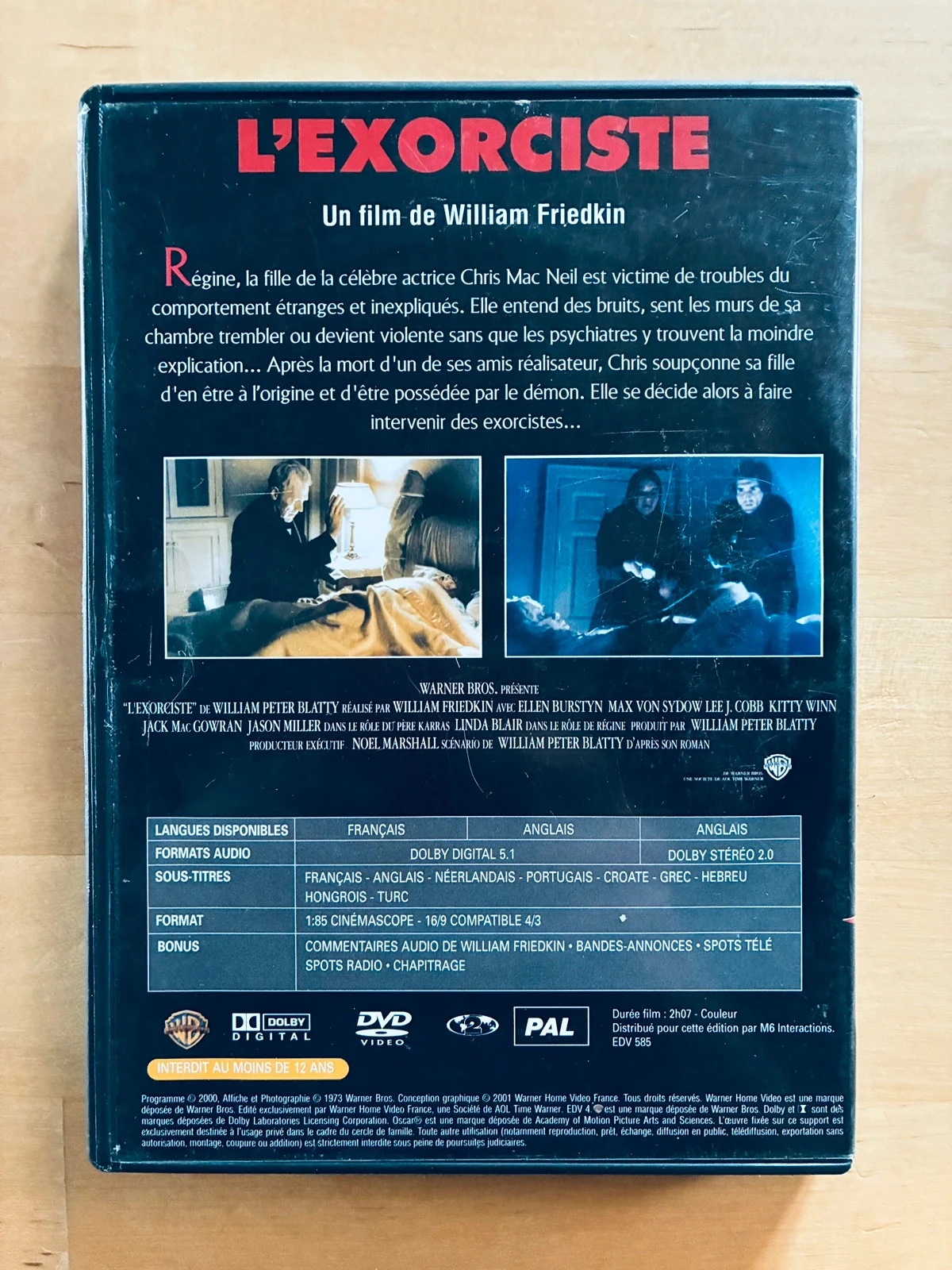 DVD de exorcist van William Friedkin. – photo 3